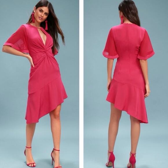 Keepsake The Label No Love Midi Dress in Rasberry Size XS - Picture 1 of 6